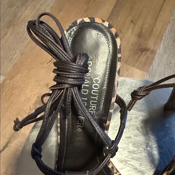 Donald J. Pliner Leopard Print Lace-Up Heels - Picture 11 of 13